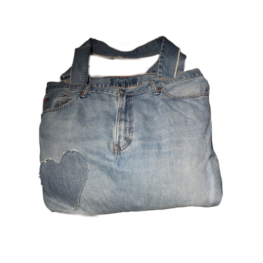 The Oversized Upcycled Denim Tote