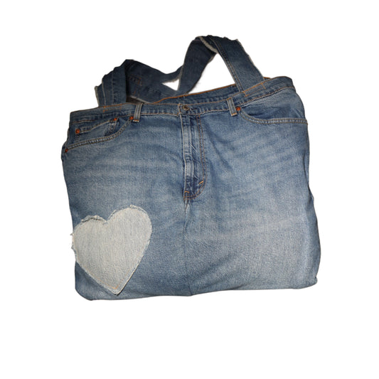 The Oversized Upcycled Denim Tote