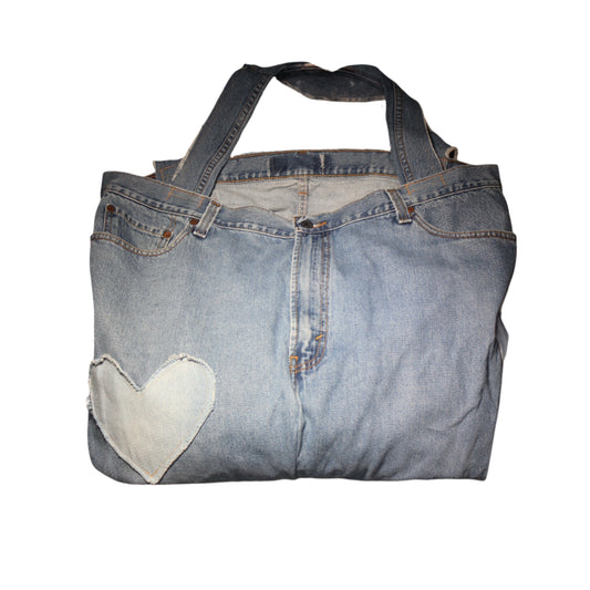 The Oversized Upcycled Denim Tote