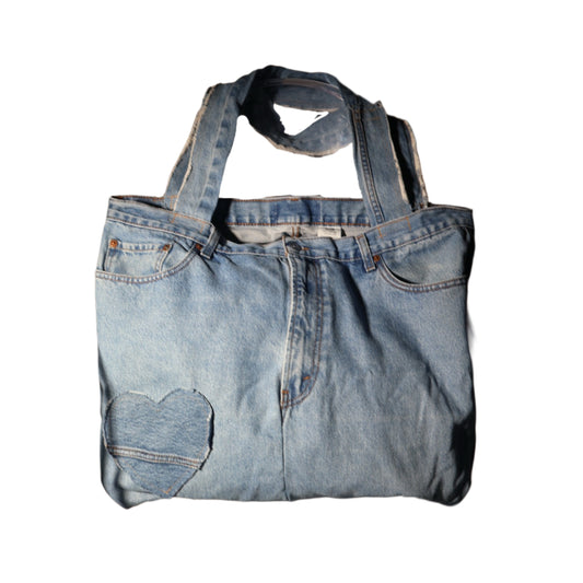 The Oversized Upcycled Denim Tote